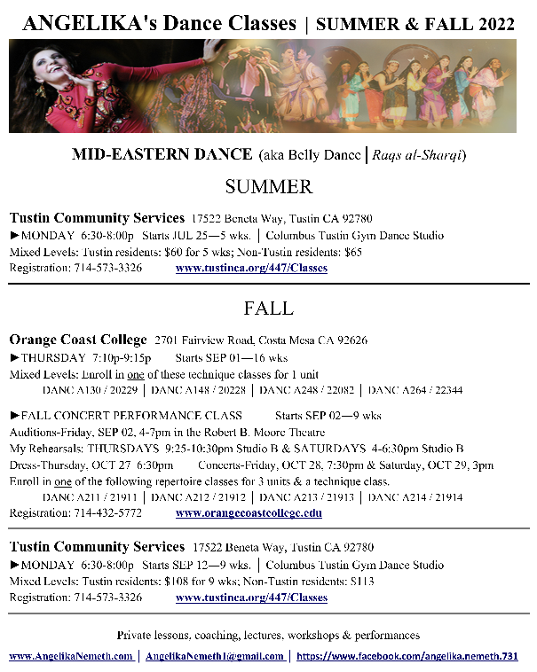 Teaching flyer Summer and Fall 2022
